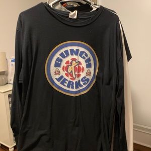 Carolina Hurricanes “Bunch of Jerks” Bubble Chex Style Long-sleeve Black T-shirt